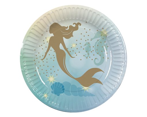 (6) 18cm MERMAID PLATES