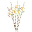(6) 20cm UNICORN PAPER STRAWS