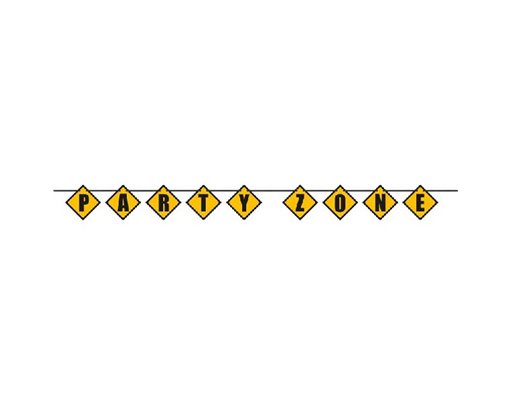 CONSTRUCTION PARTY ZONE BLOCK BANNER