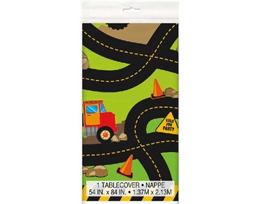54x84in CONSTRUCTION PARTY TABLECOVER