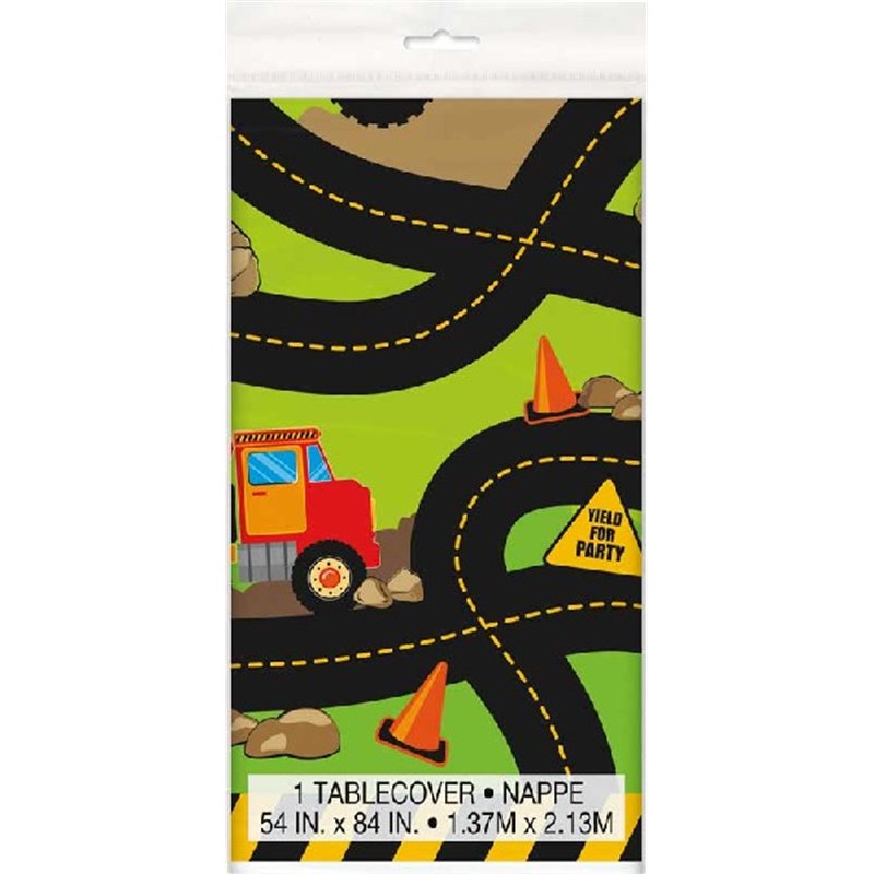 54x84in CONSTRUCTION PARTY TABLECOVER