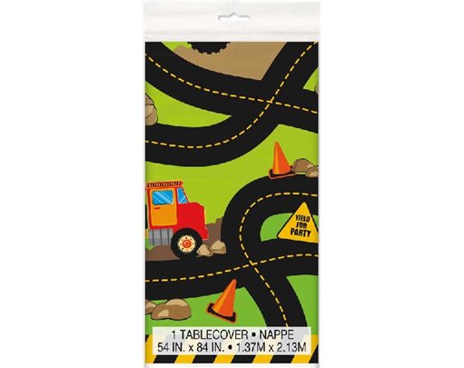 54x84in CONSTRUCTION PARTY TABLECOVER