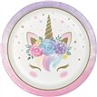 (8) 9in UNICORN BABY PAPER DINNER PLATES