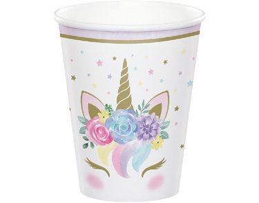 (8) 9oz UNICORN BABY PAPER CUPS