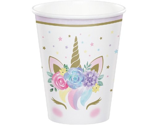 (8) 9oz UNICORN BABY PAPER CUPS