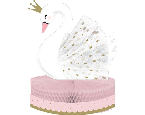 STYLISH SWAN PARTY HONEYCOMB CENTREPIECE