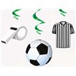 3PK 3D FOOTBALL HANGING SWIRLS
