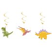 3PC DINO PARTY DECORATION SWIRLS
