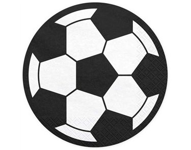 20PK 13.5cm FOOTBALL NAPKINS