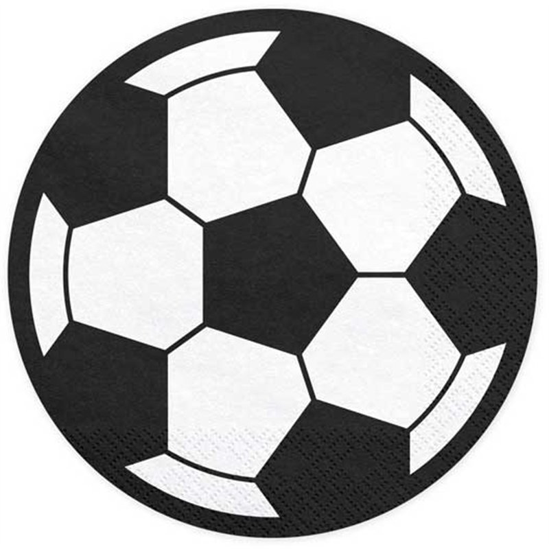 20PK 13.5cm FOOTBALL NAPKINS