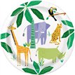 8PK 9in ANIMAL SAFARI PLATES