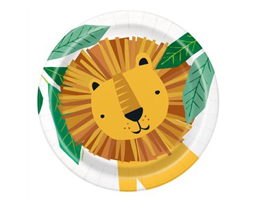 8PK 7in ANIMAL SAFARI PLATES