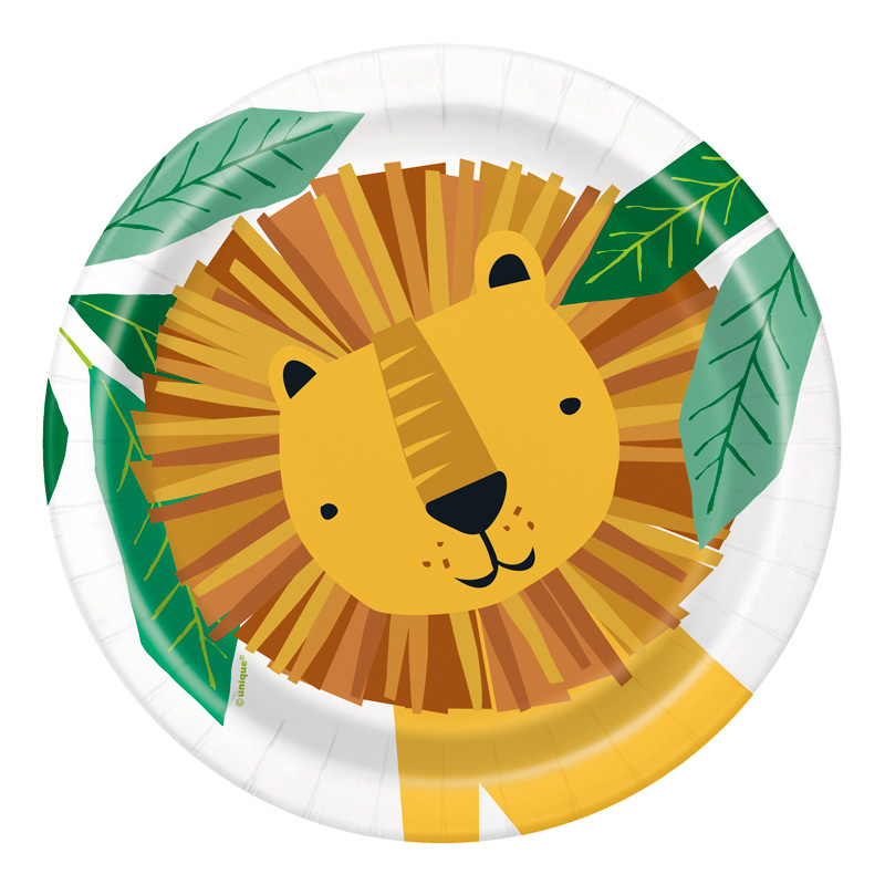 8PK 7in ANIMAL SAFARI PLATES