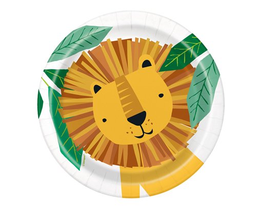 8PK 7in ANIMAL SAFARI PLATES