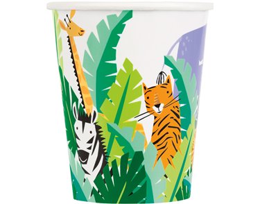 8PK 9oz ANIMAL SAFARI PAPER CUPS