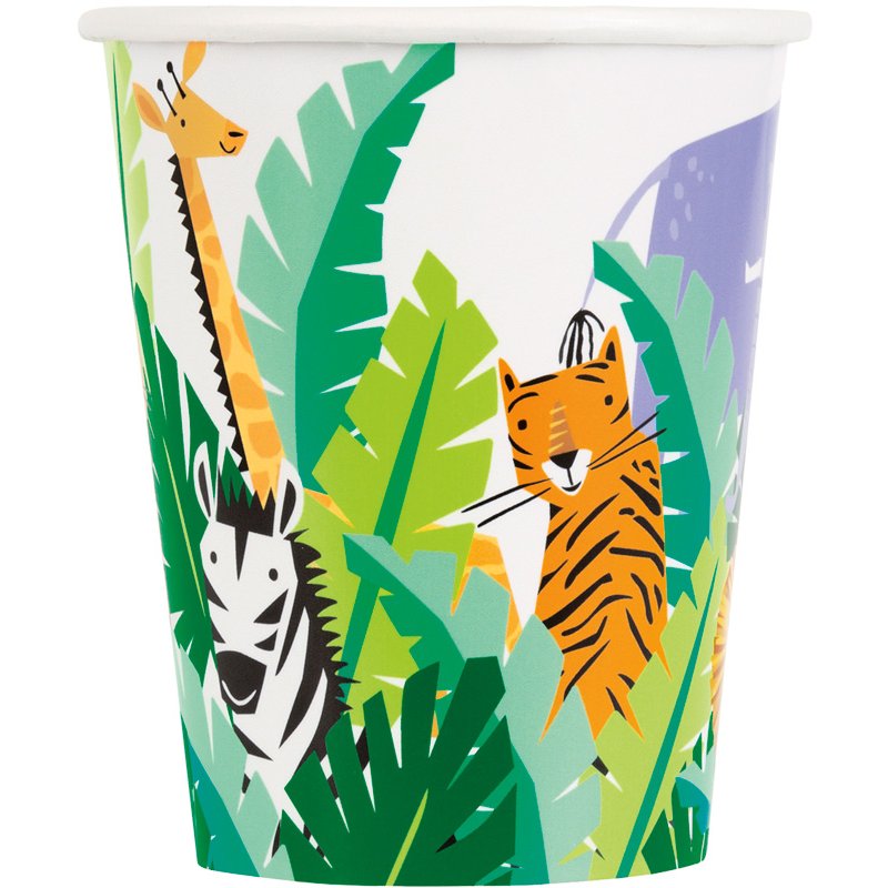8PK 9oz ANIMAL SAFARI PAPER CUPS
