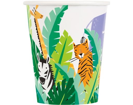 8PK 9oz ANIMAL SAFARI PAPER CUPS