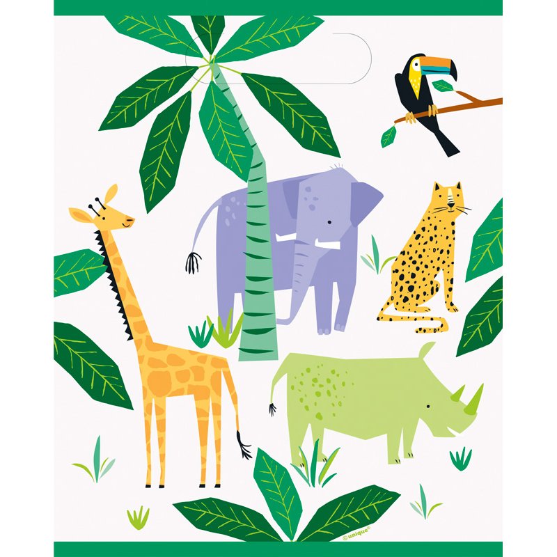 8PK ANIMAL SAFARI LOOT BAGS