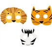 8PK ANIMAL SAFARI PAPER MASKS