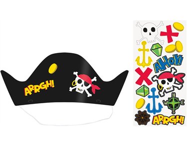 8PK AHOY PIRATE PARTY HATS
