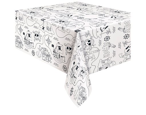54x84in AHOY PIRATE COLORING PAPER TABLE COVER