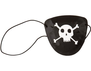 8PK PLASTIC PIRATE EYE PATCH FAVORS