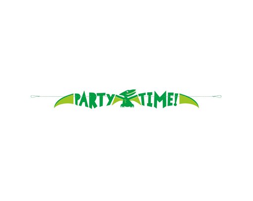 5FT BLUE & GREEN DINOSAUR BANNER