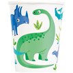 8PK 9oz BLUE & GREEN DINOSAUR PAPER CUPS