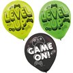 6PK 11in LEVEL UP LATEX BALLOONS