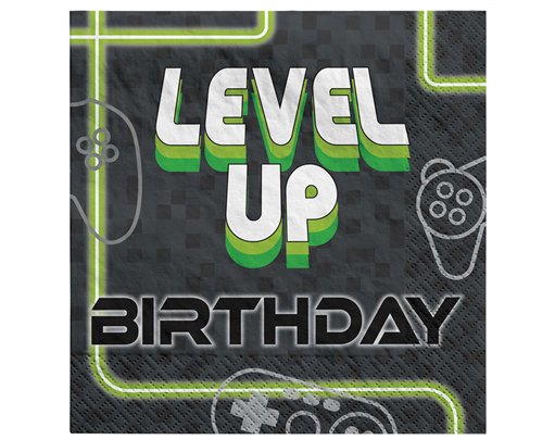 16PK 33cm LEVEL UP NAPKINS