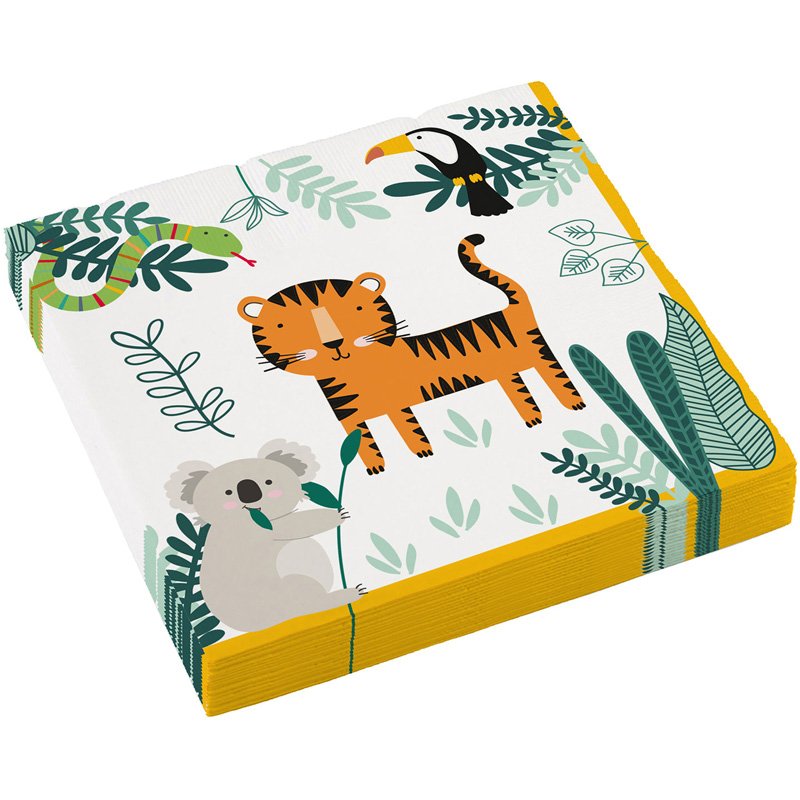 16PK 33cm GET WILD LUNCHEON NAPKINS