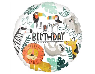 18in GET WILD FOIL BALLOONS