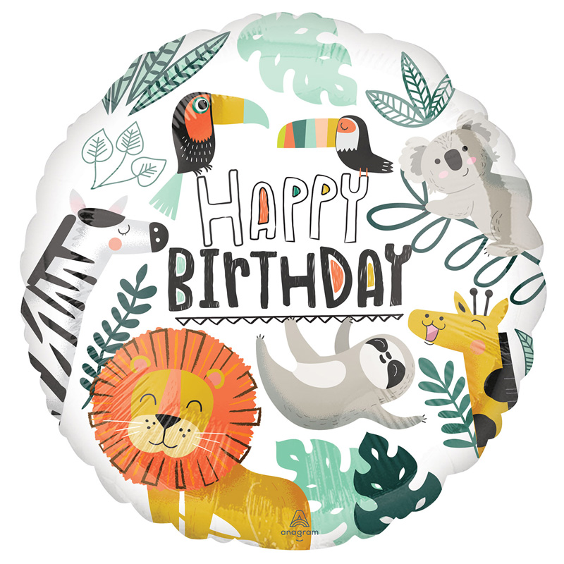 18in GET WILD FOIL BALLOONS