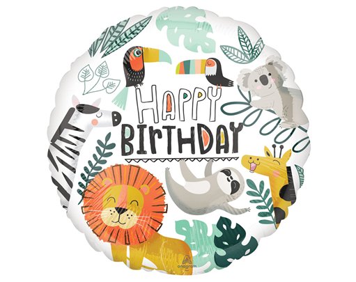 18in GET WILD FOIL BALLOONS