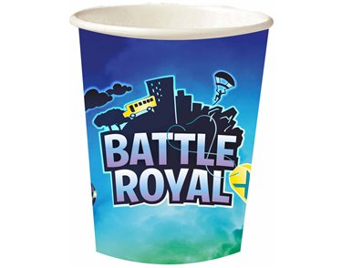 8PK 250ml BATTLE ROYAL PAPER CUPS