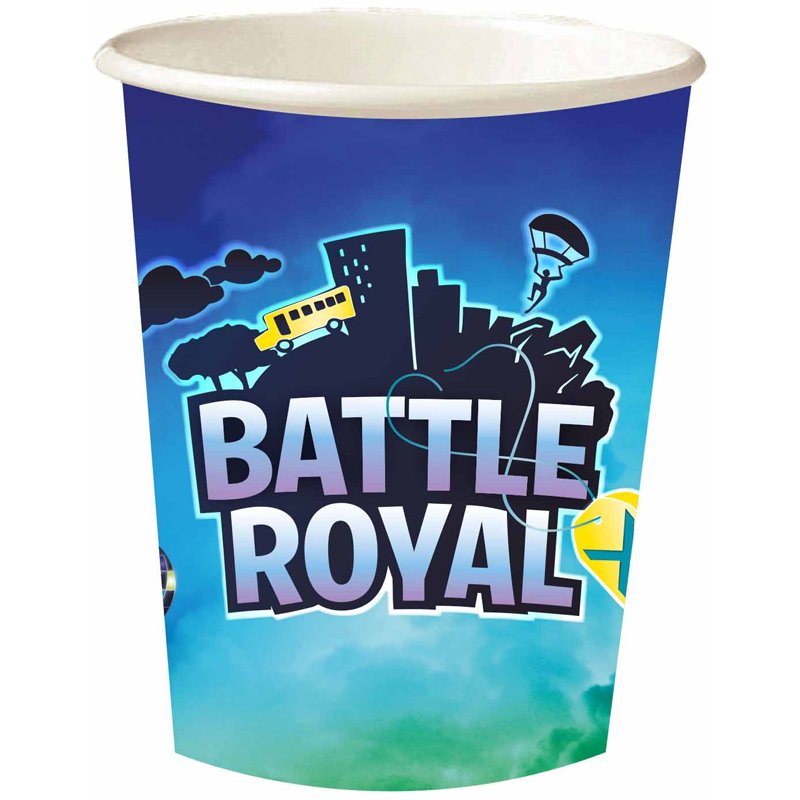 8PK 250ml BATTLE ROYAL PAPER CUPS