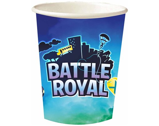 8PK 250ml BATTLE ROYAL PAPER CUPS