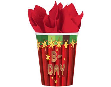 8PK 250ml TNT PAPER CUPS