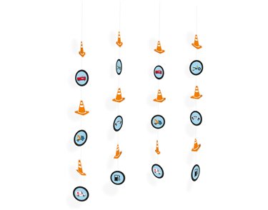 4PK ON THE ROAD STRING DECORATIONS