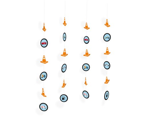 4PK ON THE ROAD STRING DECORATIONS