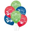 6PK 11in PARTY TOWN LATEX BALLOONS