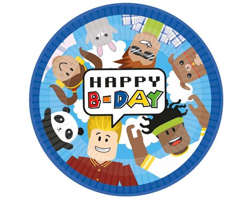 8PK 23cm PARTY TOWN PLATES