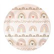 8PK 18cm BOHO RAINBOW PAPER PLATES