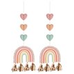 2PK BOHO RAINBOW HANGING CUTOUTS WITH TASSELS