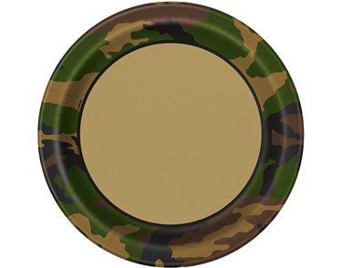 (8) 9in MILITARY CAMO PLATES