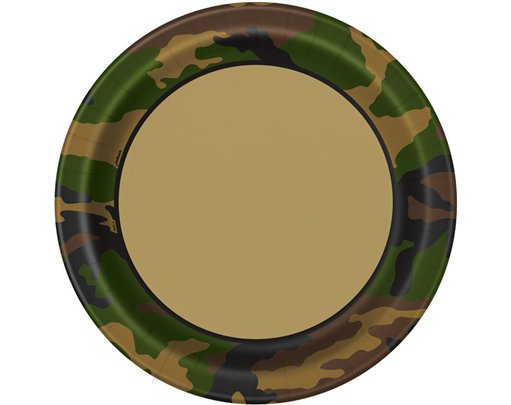 (8) 9in MILITARY CAMO PLATES