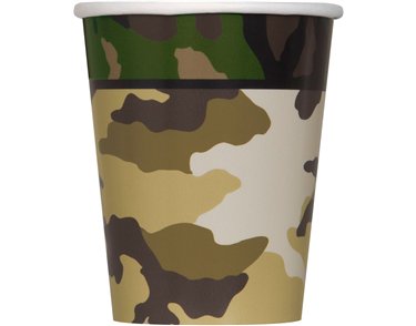 (8) 9oz MILITARY CAMO CUPS