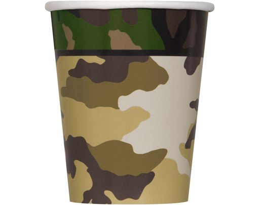 (8) 9oz MILITARY CAMO CUPS