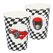 10PK CHEQUERED FLAG RACING PAPER CUPS