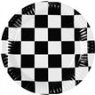 10PK 23cm CHEQUERED FLAG RACING PAPER PLATES